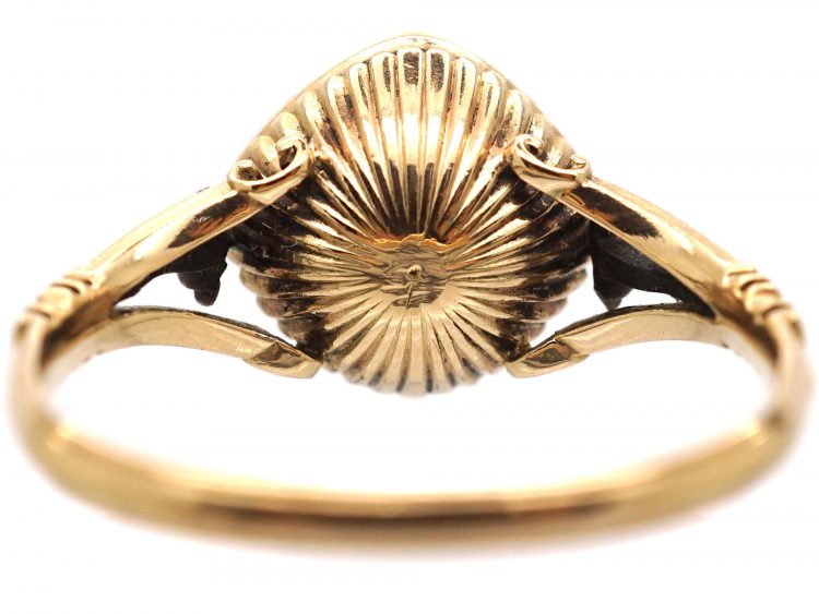 Georgian 15ct Gold & Diamond Shaped Paste Ring