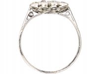 Art Deco Platinum & Diamond Square Ring