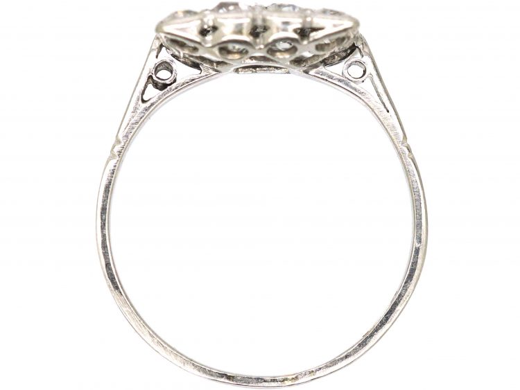 Art Deco Platinum & Diamond Square Ring