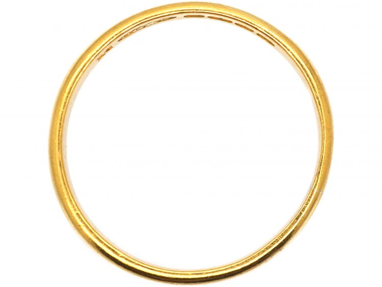 Wide 22ct Gold Wedding Ring made in 1924