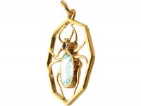 Edwardian 14ct Gold Spider Pendant