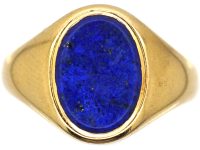 Early 20th Century 18ct Gold Signet Ring set with Lapis Lazuli