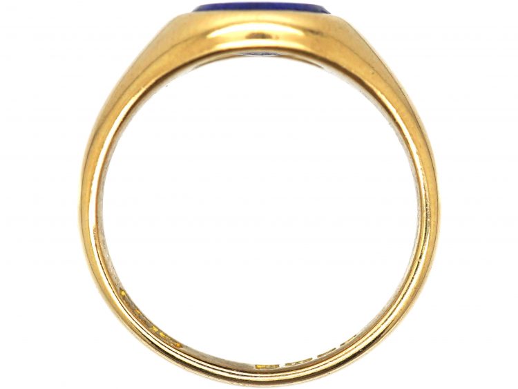 Early 20th Century 18ct Gold Signet Ring set with Lapis Lazuli