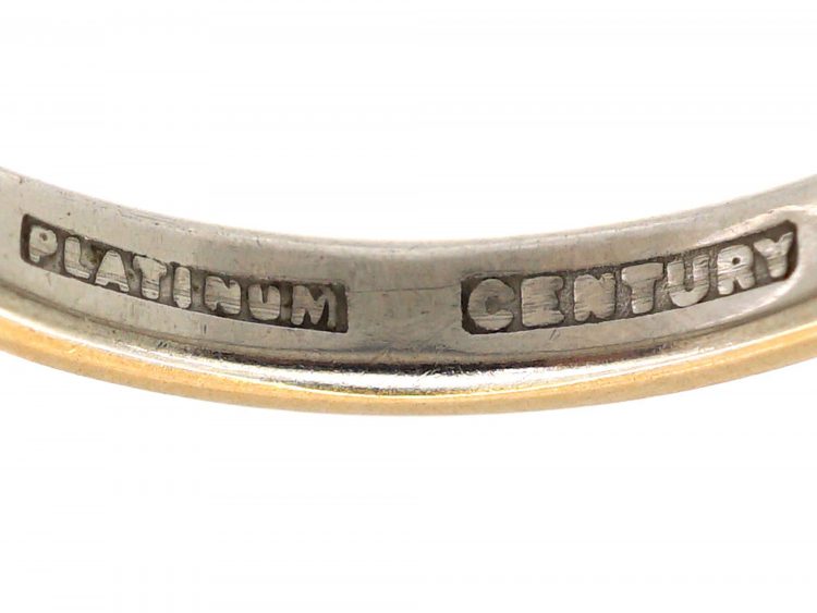 Retro 22ct Gold & Platinum Wedding Ring