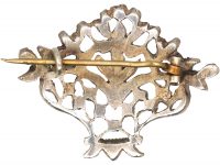 Silver, Marcasite & Coloured Paste Giardinetti Brooch