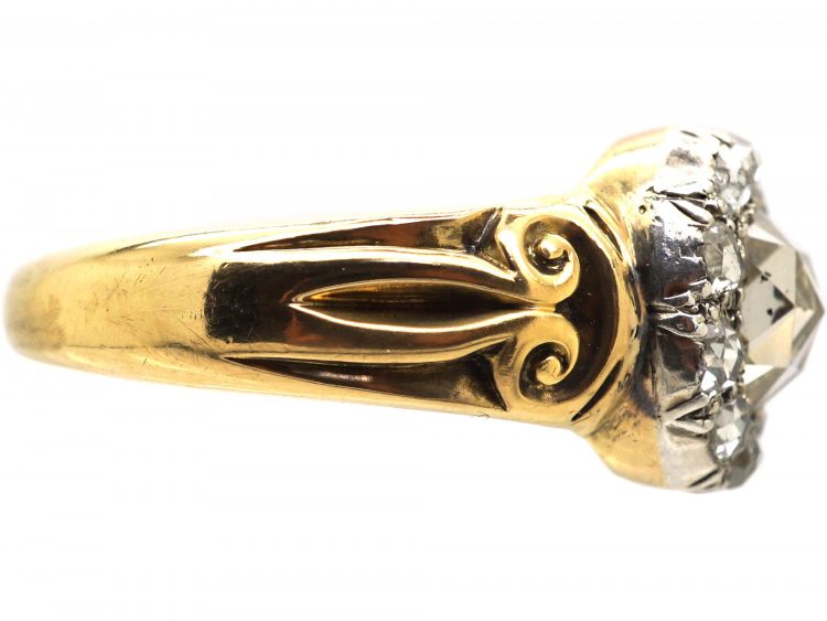 Victorian 18ct Gold, Rose Diamond Cluster Ring
