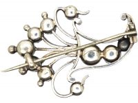 Edwardian Siver & Paste Cornucopia Brooch