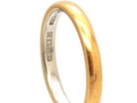 Retro 22ct Gold & Platinum Wedding Ring