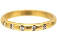 French 18ct Gold Ring set with Diamonds