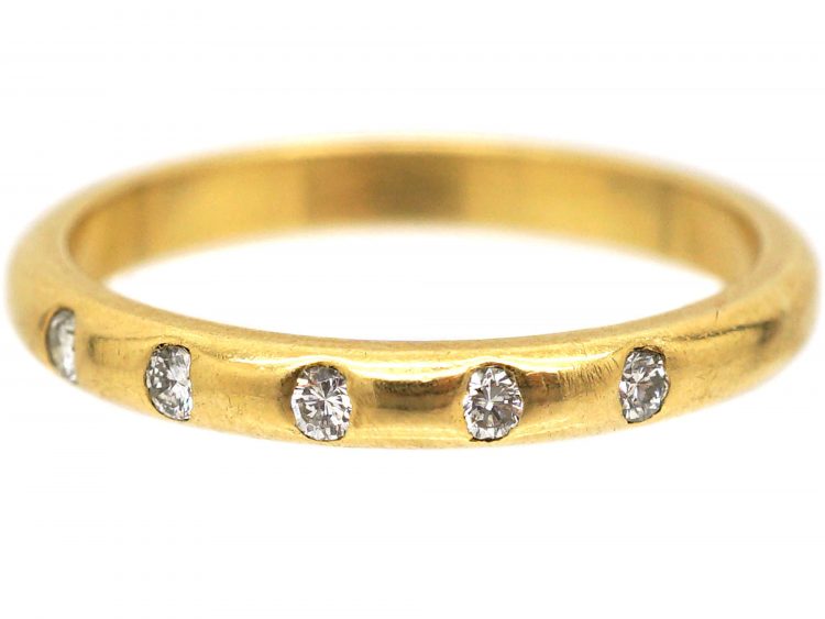 French 18ct Gold Ring set with Diamonds