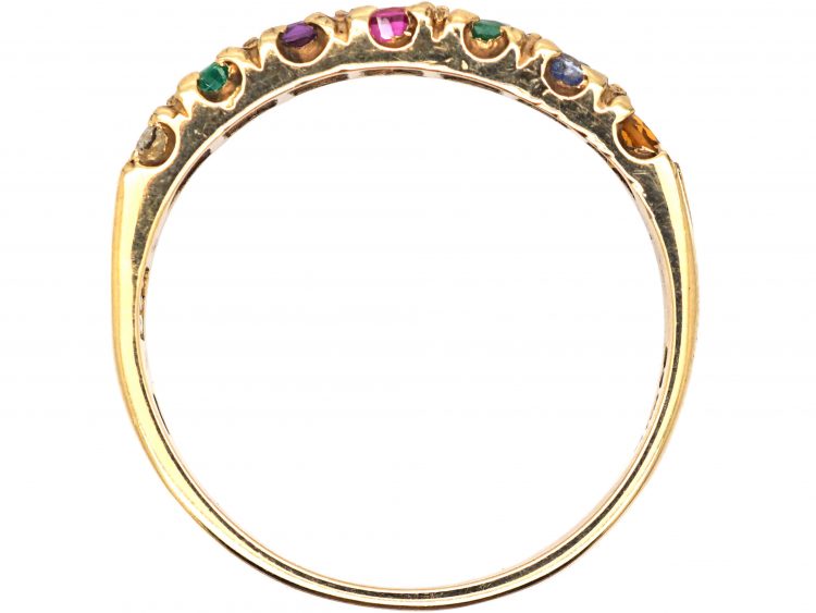 9ct Gold Acrostic Ring that Spells Dearest