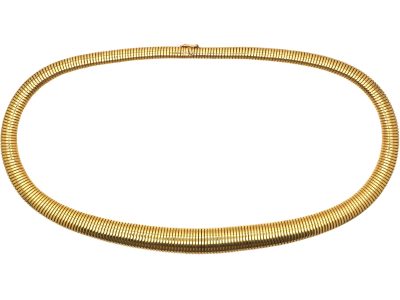 Retro 18ct Gold Tubo-Gas Collar