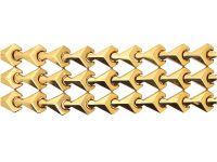 1970s 18ct Gold Wide Articulated Bracelet