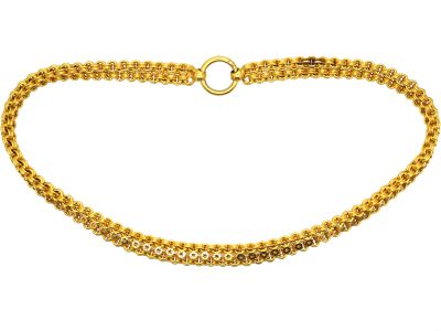 Victorian 15ct Gold Collar Necklace with Star Motif