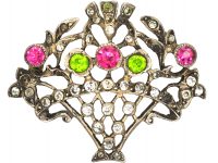 Edwardian Silver & Paste Giardinetti Brooch