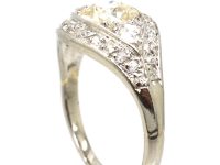 Art Deco Platinum & Old Mine Cut Diamond Ring