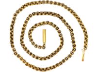 Victorian 15ct Gold Large Link Chain with Barrel Clasp