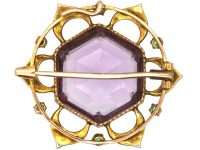 Edwardian 9ct Gold Suffragette Brooch/ Pendant