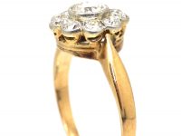 Edwardian 18ct Gold & Platinum, Diamond Cluster Ring