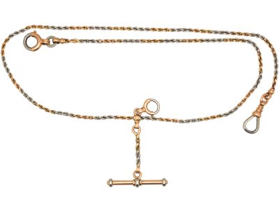 Edwardian 15ct Gold & Platinum Albert Chain