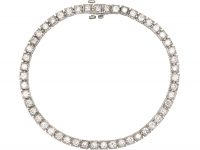 Platinum & Diamond Line Bracelet by Sophia D