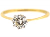 Early 20th Century 18ct Gold & Platinum, Diamond Solitaire Ring