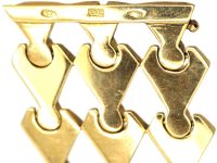 1970s 18ct Gold Wide Articulated Bracelet