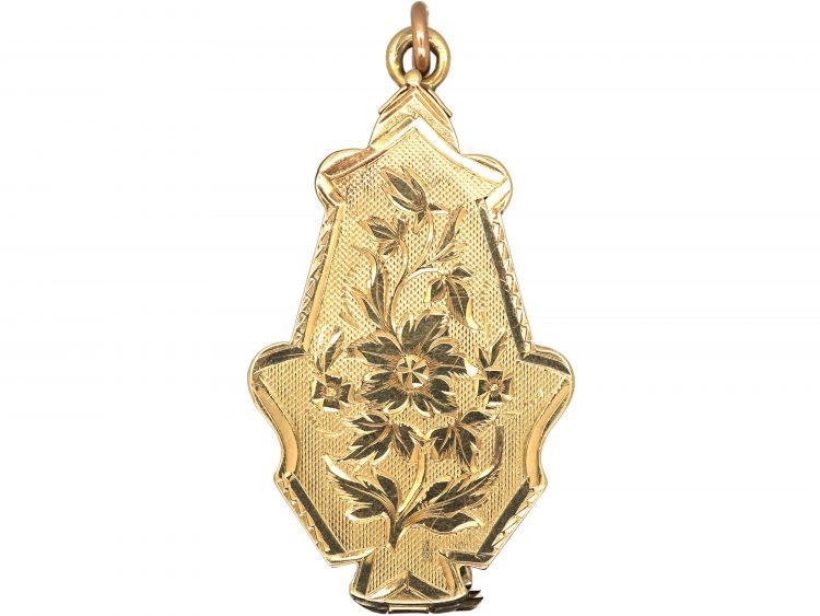 19th Century Swiss 14ct Gold & Enamel Family Locket with Six Compartments