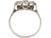 Art Deco Platinum, Diamond Cluster Ring