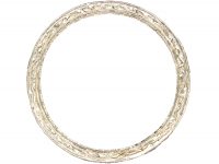 Art Deco Platinum & Diamond Eternity Ring with Engraved Sides