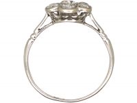 Edwardian 18ct White Gold & Platinum, Diamond Cluster Ring