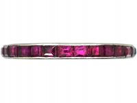 Art Deco Platinum & Ruby Eternity Ring