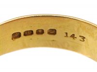 Victorian 18ct Gold Double Snake Ring set with Diamonds