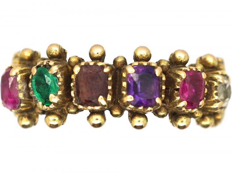 Georgian 15ct Gold Acrostic Ring That Spells Regard