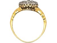Edwardian 18ct Gold & Diamond Cluster Ring