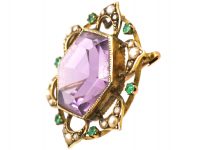 Edwardian 9ct Gold Suffragette Brooch/ Pendant