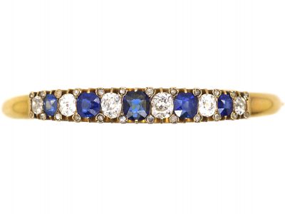 Victorian 18ct Gold Bangle set with Sapphires & Diamonds