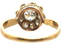Edwardian 18ct Gold & Platinum, Diamond Cluster Ring