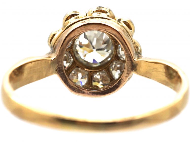 Edwardian 18ct Gold & Platinum, Diamond Cluster Ring