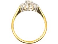 Mid 20th Century 18ct Gold & Platinum, Diamond Cluster Ring