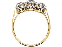 Edwardian 18ct Gold, Three Stone Diamond Ring