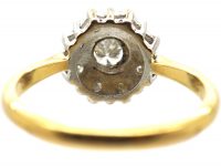 Mid 20th Century 18ct Gold & Platinum, Diamond Cluster Ring