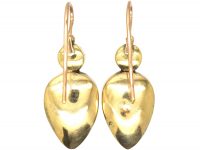 Georgian Gold, Foiled Citrine & Rock Crystal Drop Earrings