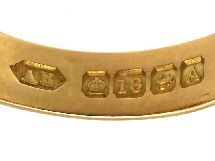 Early 20th Century 18ct Gold Knot Ring set with Three Diamonds