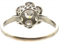 Edwardian 18ct White Gold & Platinum, Diamond Cluster Ring