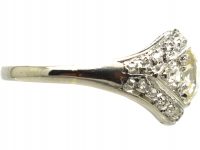 Art Deco Platinum & Old Mine Cut Diamond Ring