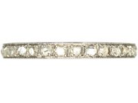 Art Deco Platinum & Rose Diamond Eternity Ring