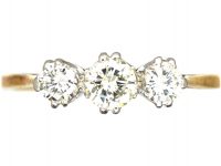 Early 20th Century 18ct & Platinum, Three Stone Diamond Ring