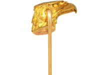 French Belle Epoque 18ct Gold Eagle's Head Tie Pin
