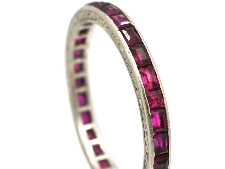 Art Deco Platinum & Ruby Eternity Ring